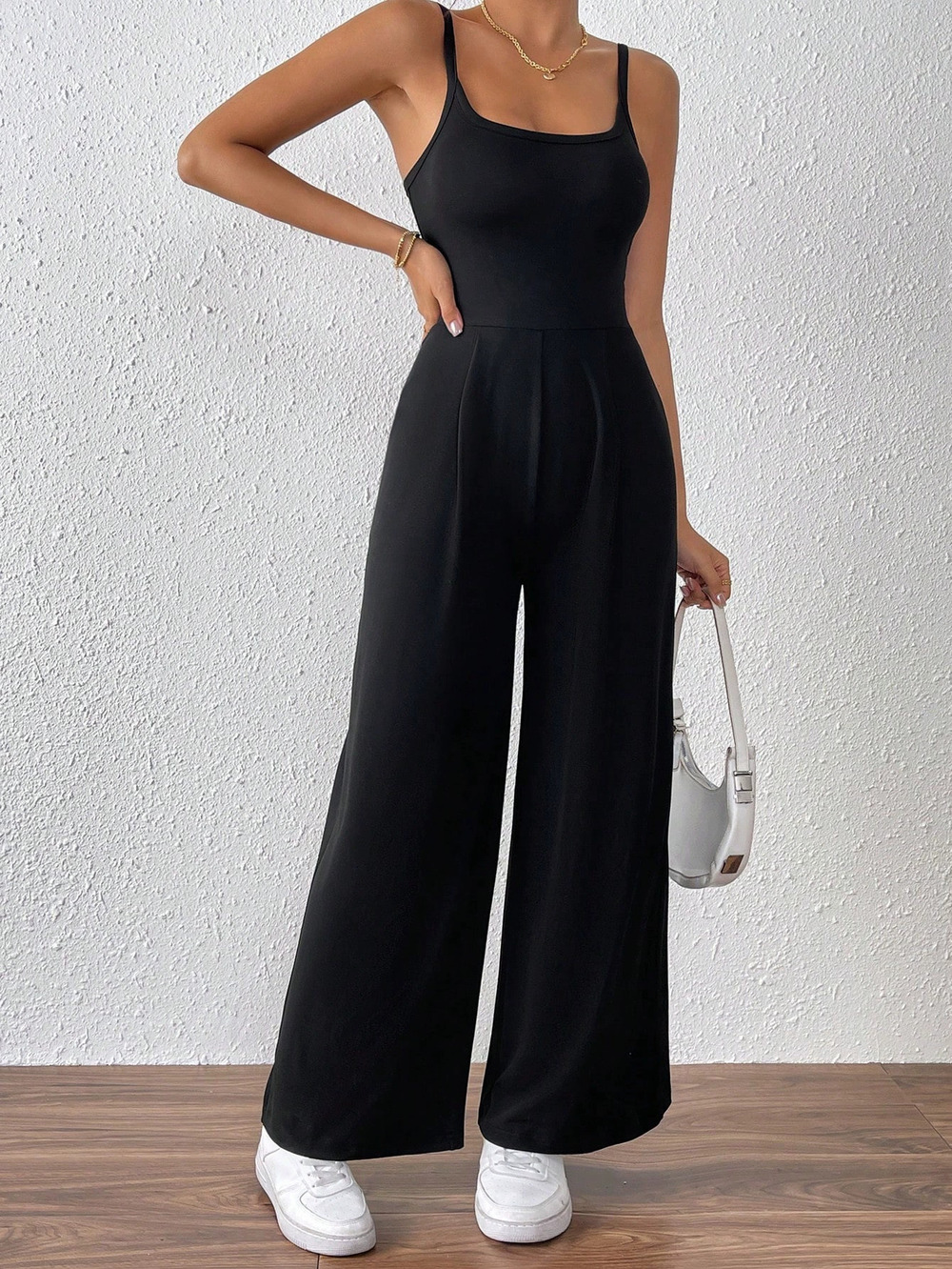 ZARA Simple Elegant Sexy Backless Strap Jumpsuit Fall Winter
